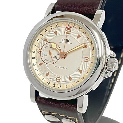 ORIS 7467B Pointer date Watches Stainless Steel leather Mechanical