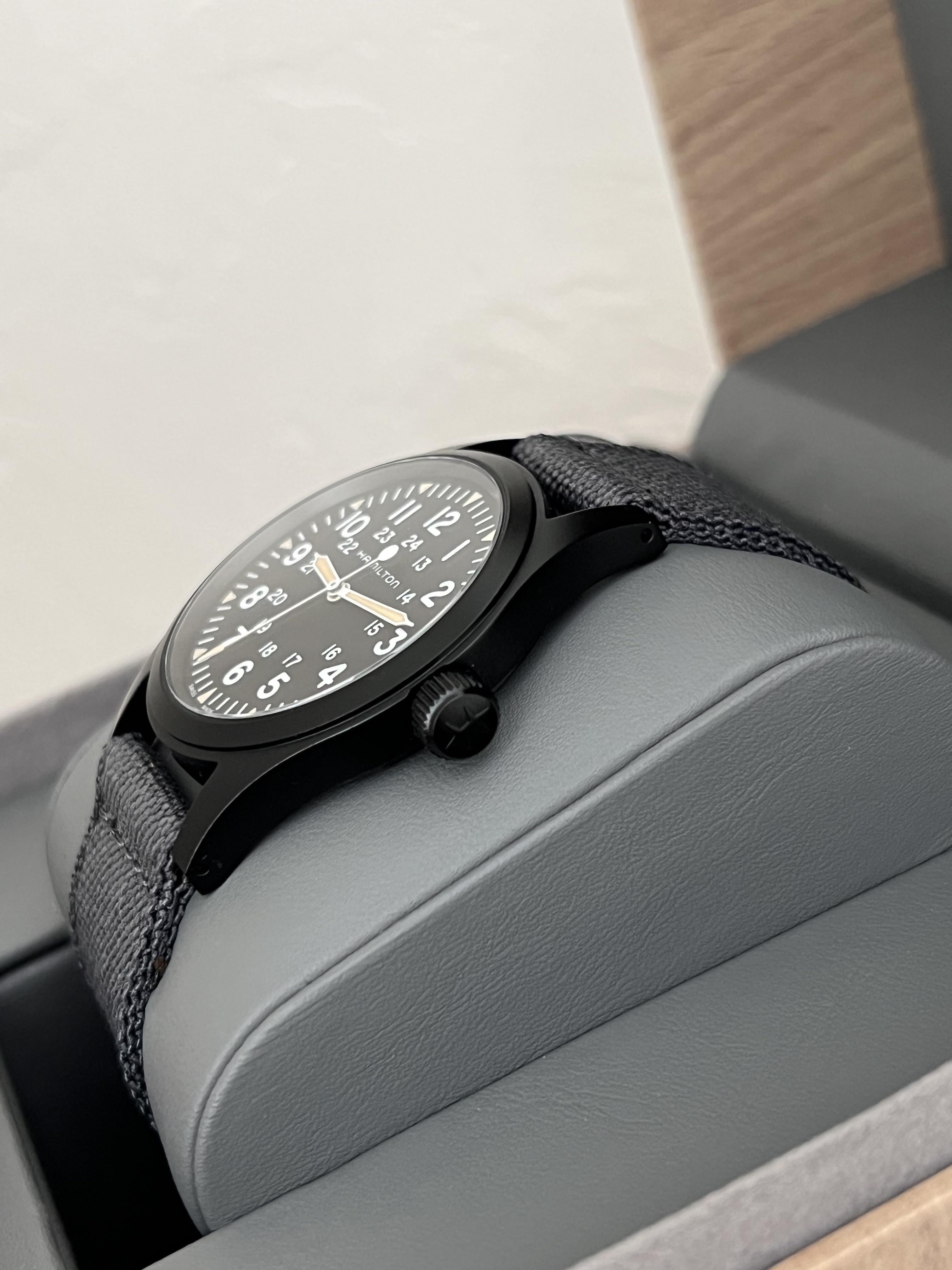 wts Hamilton Khaki Field Mechanical Black PVD WatchCharts