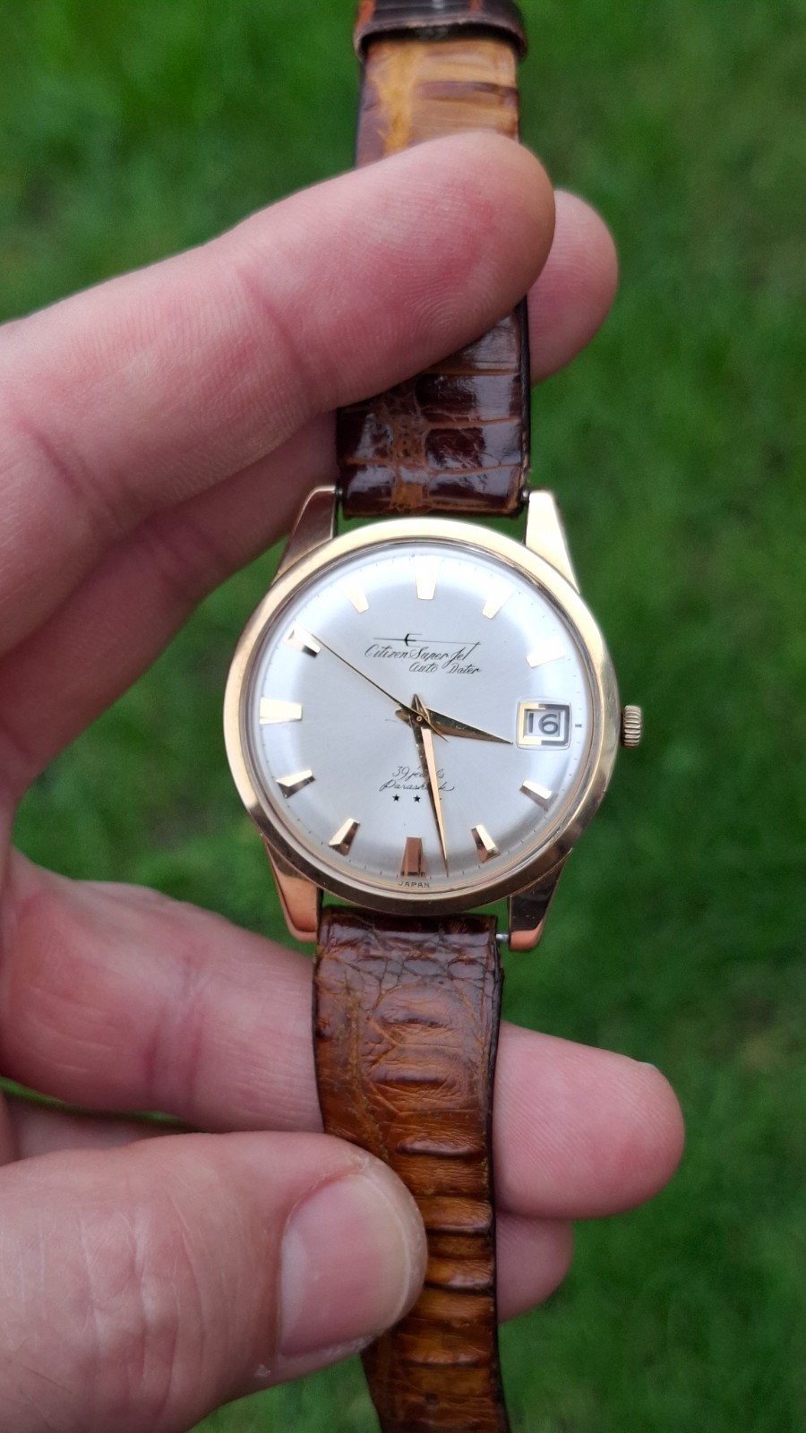 Vintage 1963 Citizen Super Jet Auto Dater 14K GF 39 Jewels