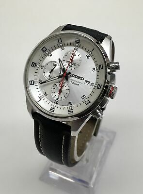 Seiko 7T92 0MF0 Chronograph Date Quartz Men s Watch NEW BATTERY