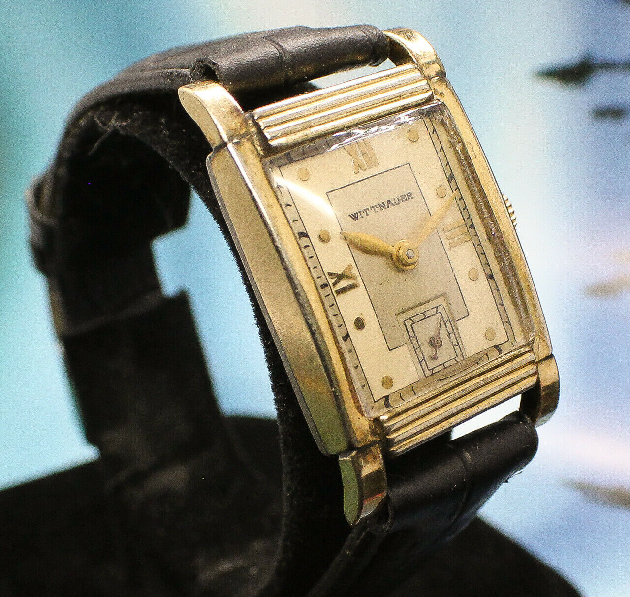 Vintage mens 1937 HIGH GRADE Longines Wittnauer ART DECO 2