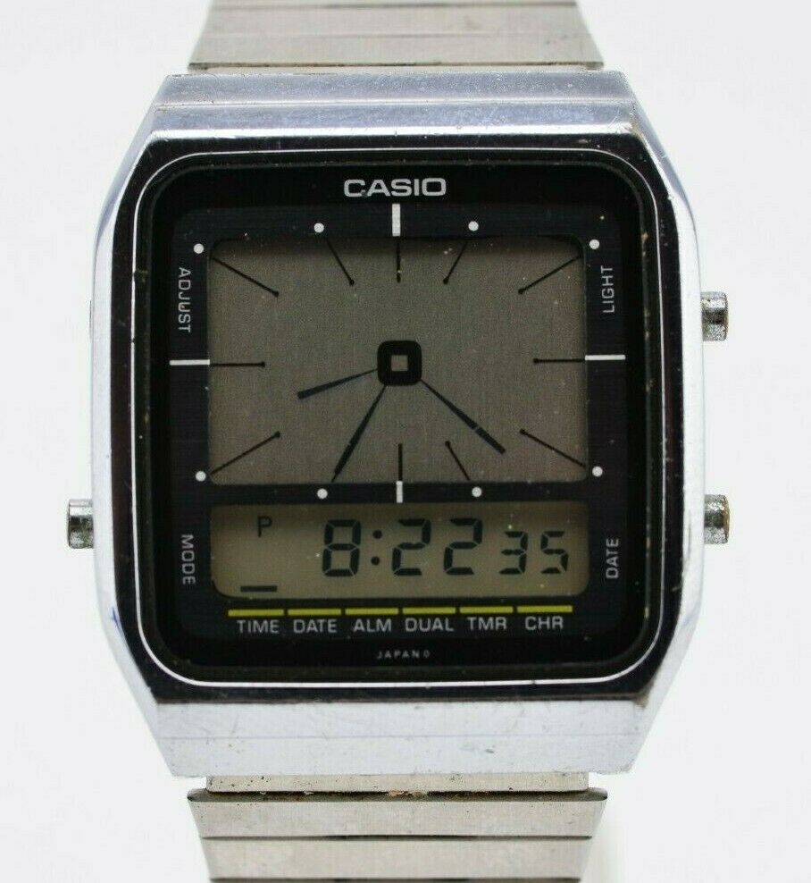 Vintage Casio Digital Hands Alarm Chronograph Watch AE-70 MOD.187