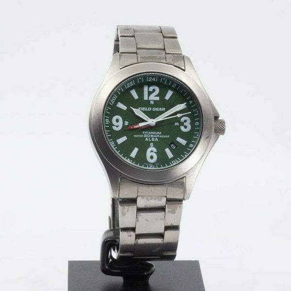 SEIKO ALBA FIELD GEAR SURVIVOR GMT VX398K00 TITANIUM WATCH JAPAN