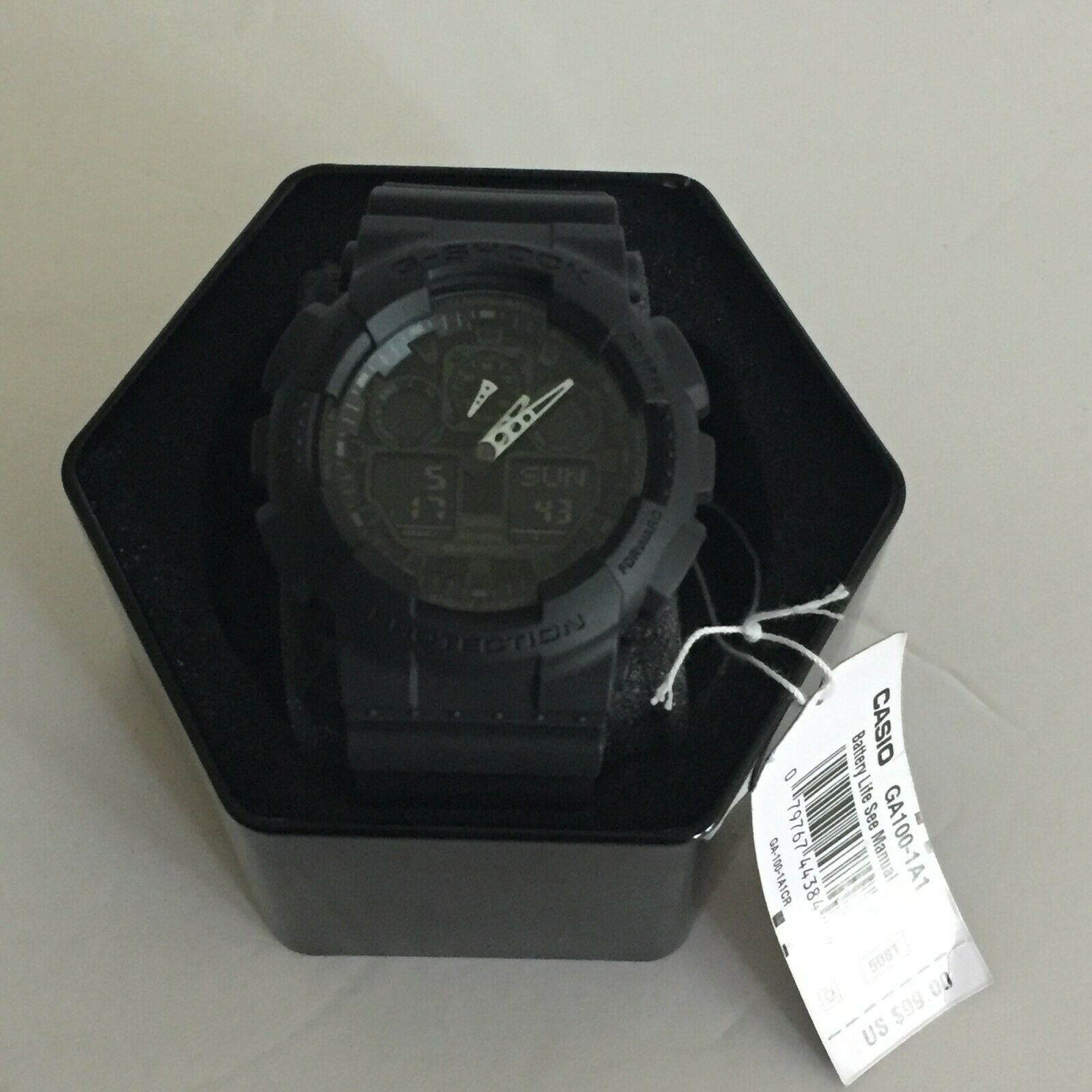 Casio G Shock Ga 100 1a1 Analog Digital Blackout Military Men S Watch Watchcharts