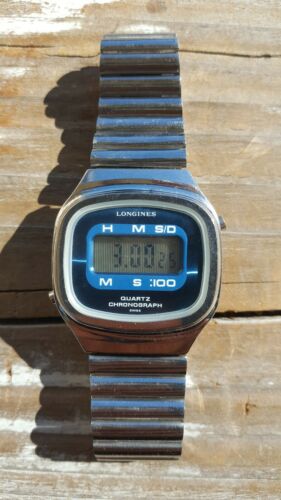 Vintage Mens Retro Longines Quartz LCD 