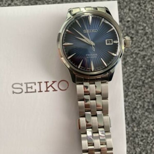 seiko presage cocktail time srpb41j1 blue moon WatchCharts Marketplace
