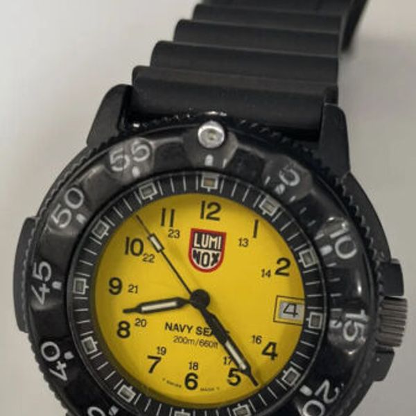 Vintage Luminox Navy Seal Diver Watch Yellow Face 3H MBM 20 ATM New ...