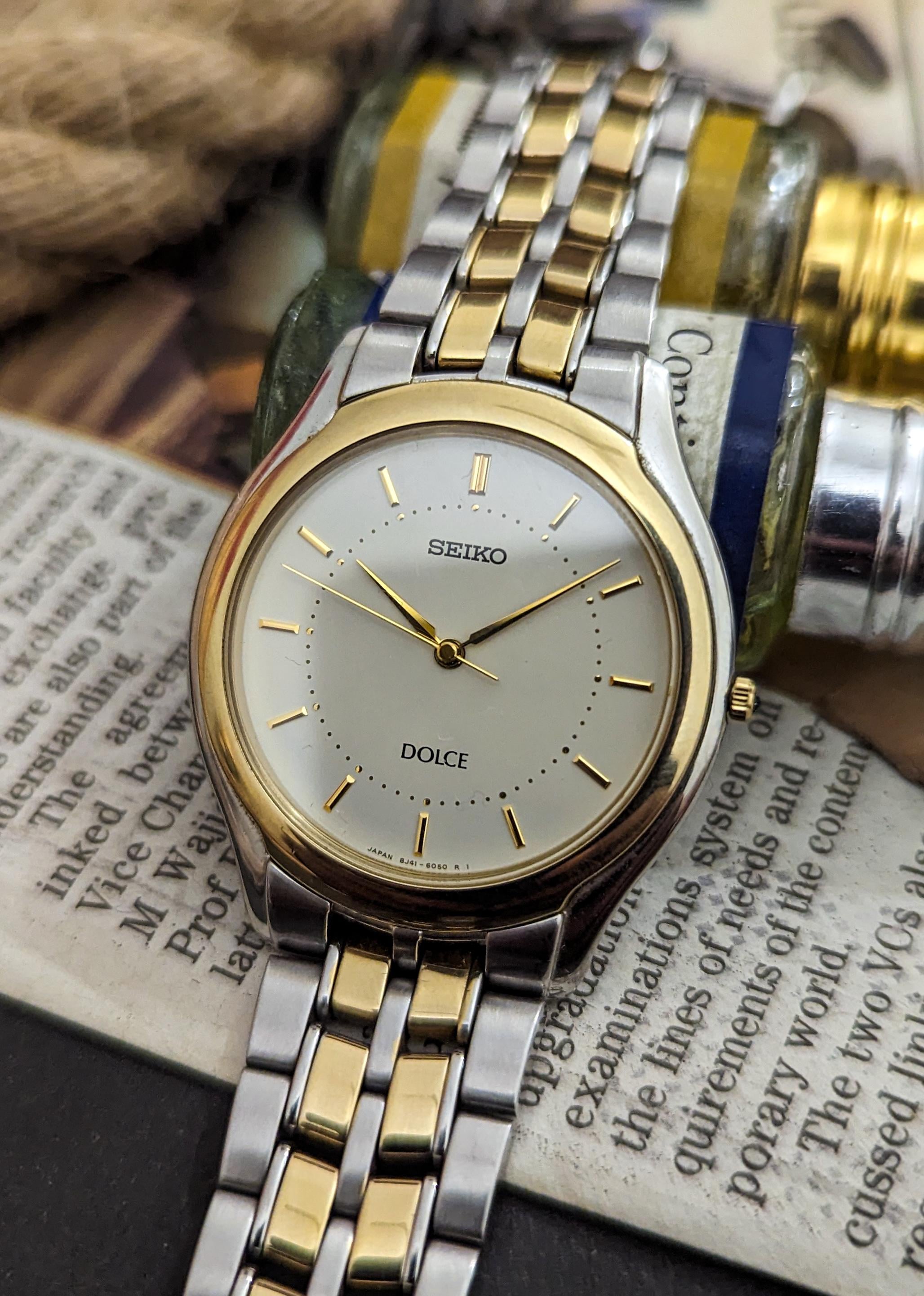 Discount Seiko Dolce 8J41-6030 White Silver Quartz Men's