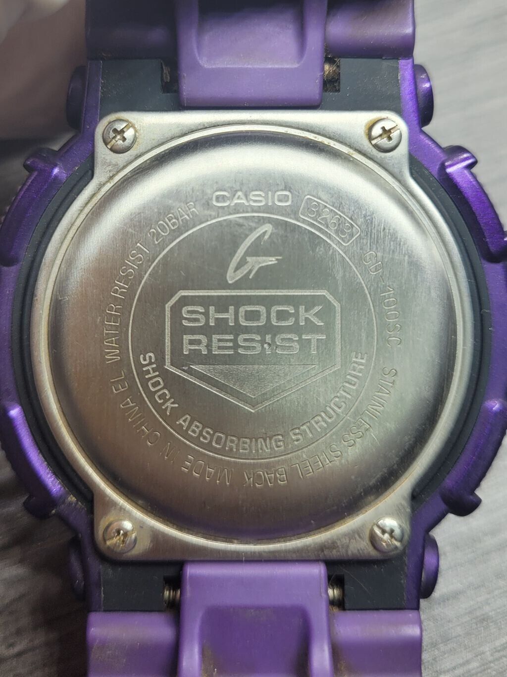 C asio G-Shock GD-100SC-6 Crazy Color Purple Watch Module 3263 GD
