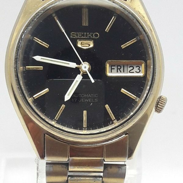 VINTAGE SEIKO 5 7009-786A F AUTOMATIC 17J JAPAN MEN'S WATCH (1860