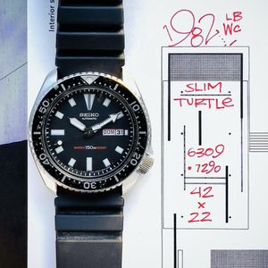 Seiko 6309 7290 セイコー サード ダイバー スリム タートル 1984' [Seiko] 6309-7290 slim turtle today . Probably one of the