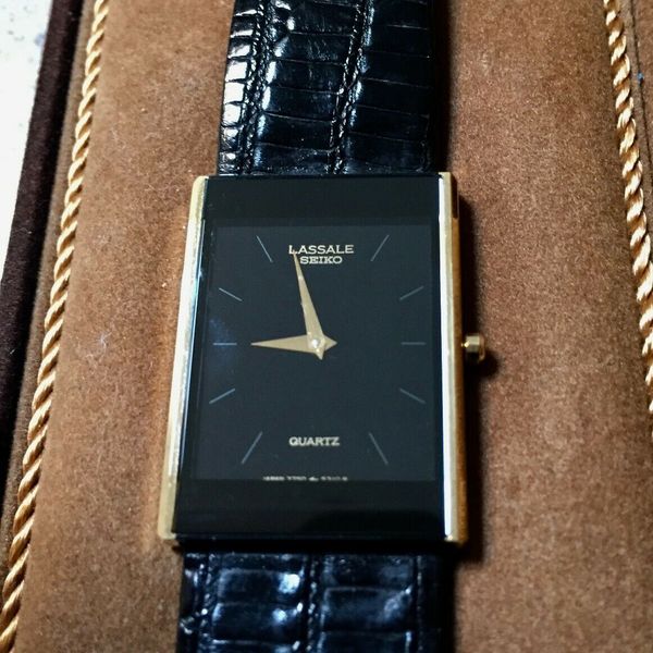 Seiko Lassale Mens Black-Face Wrist Watch #440343 | WatchCharts
