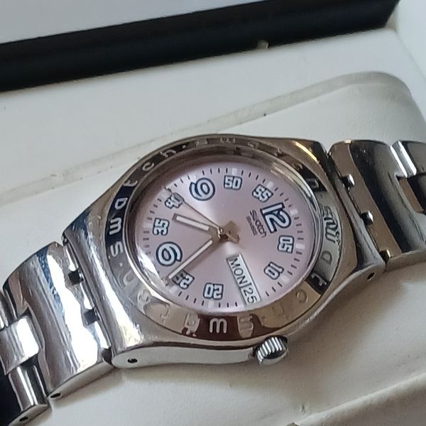 Swatch Irony Ladies' Watch SR 626 SW Soft Pink Dial Beautiful Condition ...