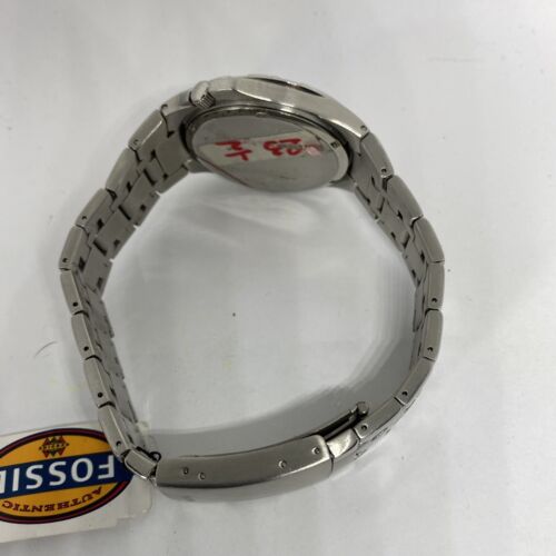Fossil AM4108 Men's Silver Stainless Steel Analog Dial Quartz