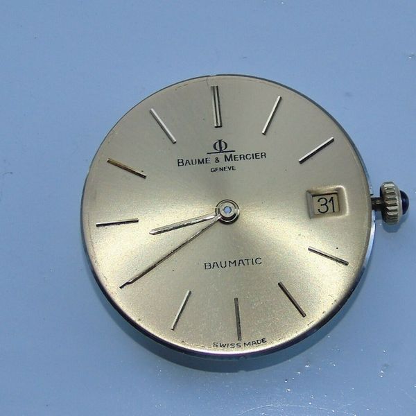 Vintage 1970's Baum & Mercier 17 j Auto watch movement cal 860 ETA ...