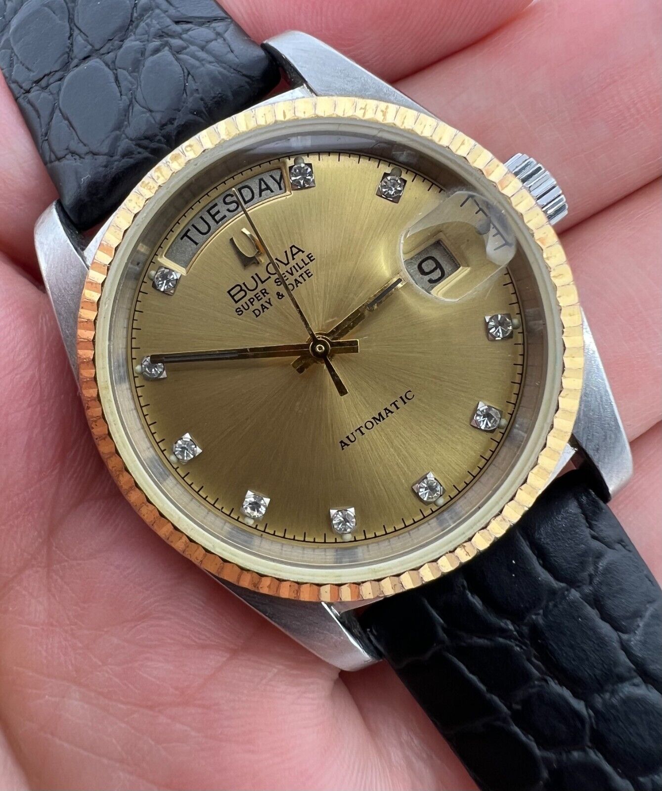 VINTAGE BULOVA Super Seville Ref. 4410103 President 36MM VINTAGE BULOVA Super Seville Ref. 4410103 President 36MM