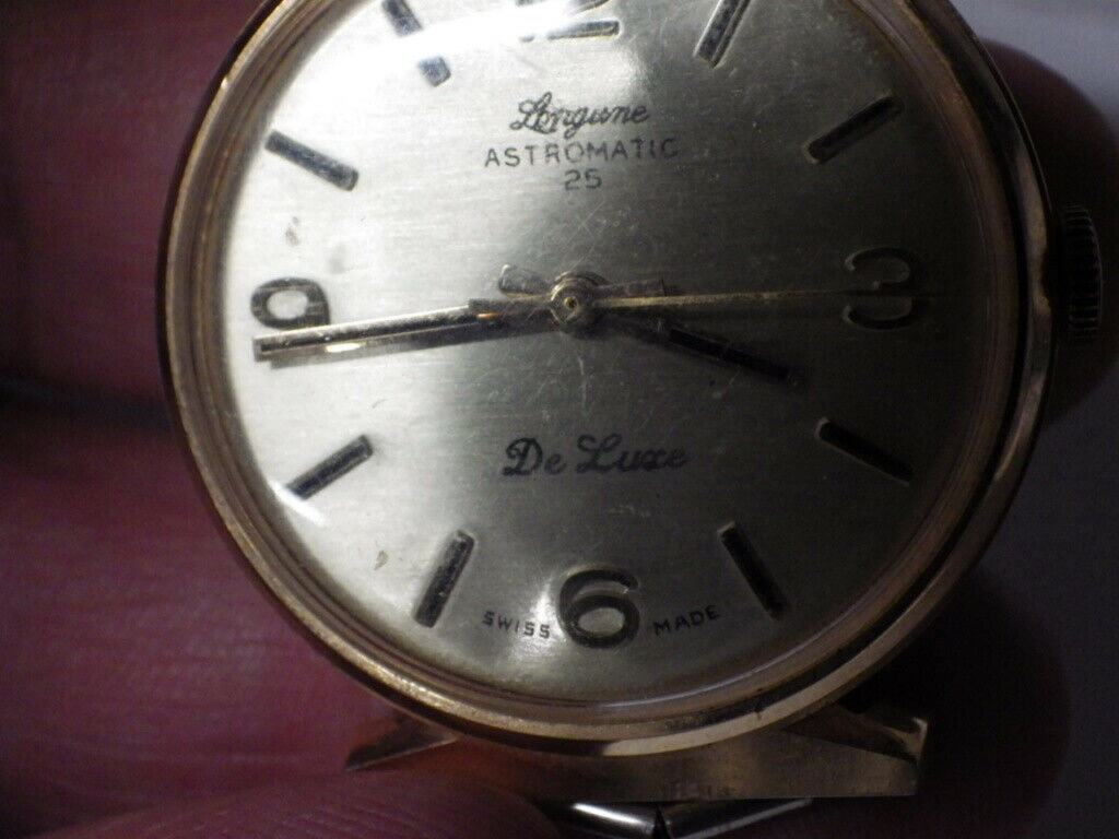 VINTAGE ANTIQUE LONGINES WRISTWATCH ASTROMATIC 25 DELUXE WATCH