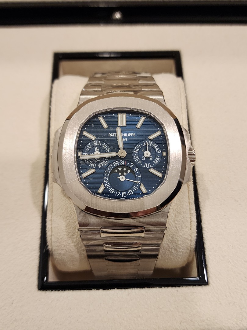 Pre-owned Patek Philippe 2021 UNWORN Nautilus Perpetual Calendar 5740/1g-001