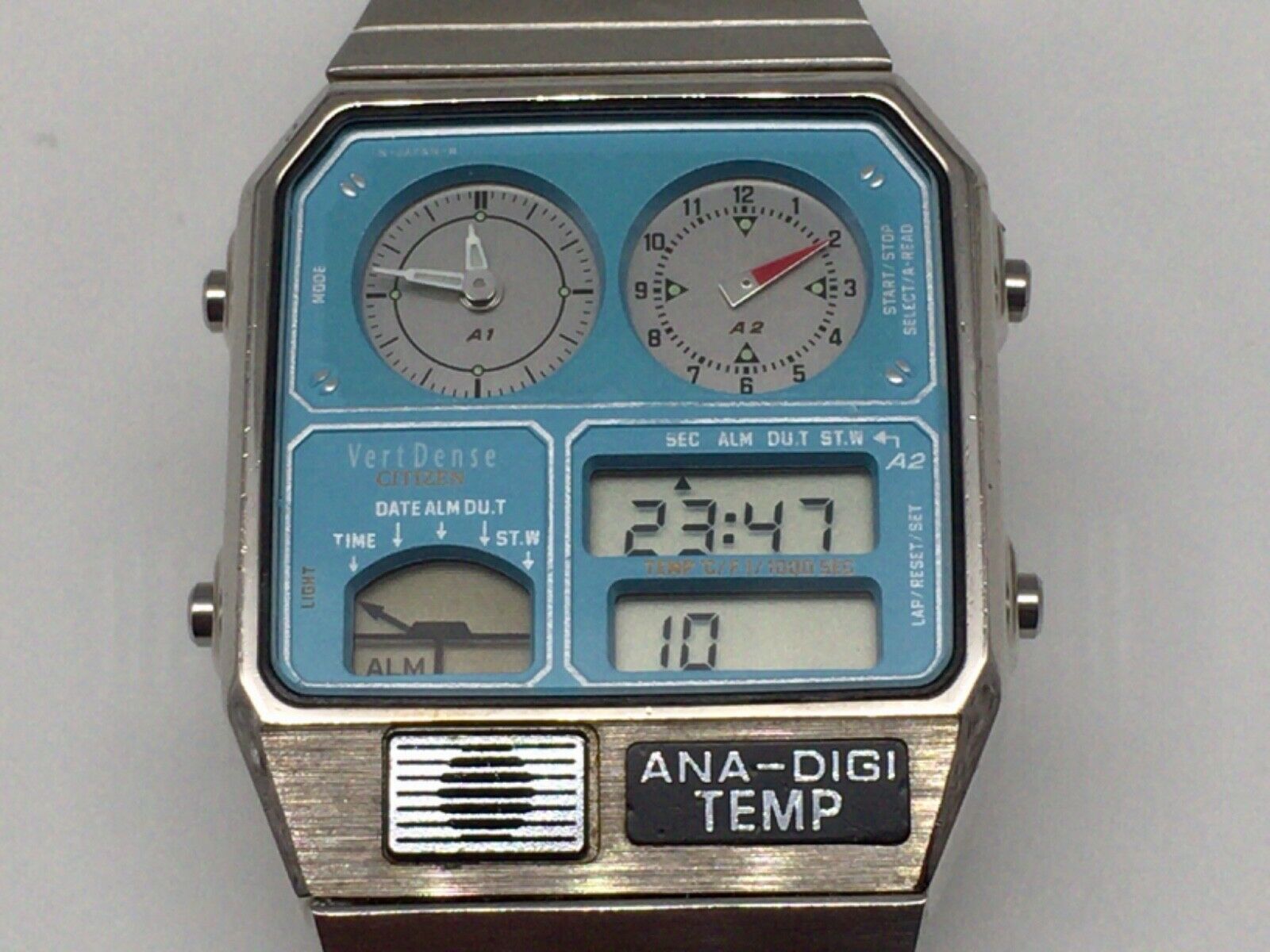 CITIZEN ANA-DIGI TEMP Vert Dense 8987-Q01580 VINTAGE Limited