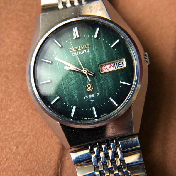 WTS] Seiko Type II quartz, 4623-8040, rare beautiful green dial, circa  1976. | WatchCharts
