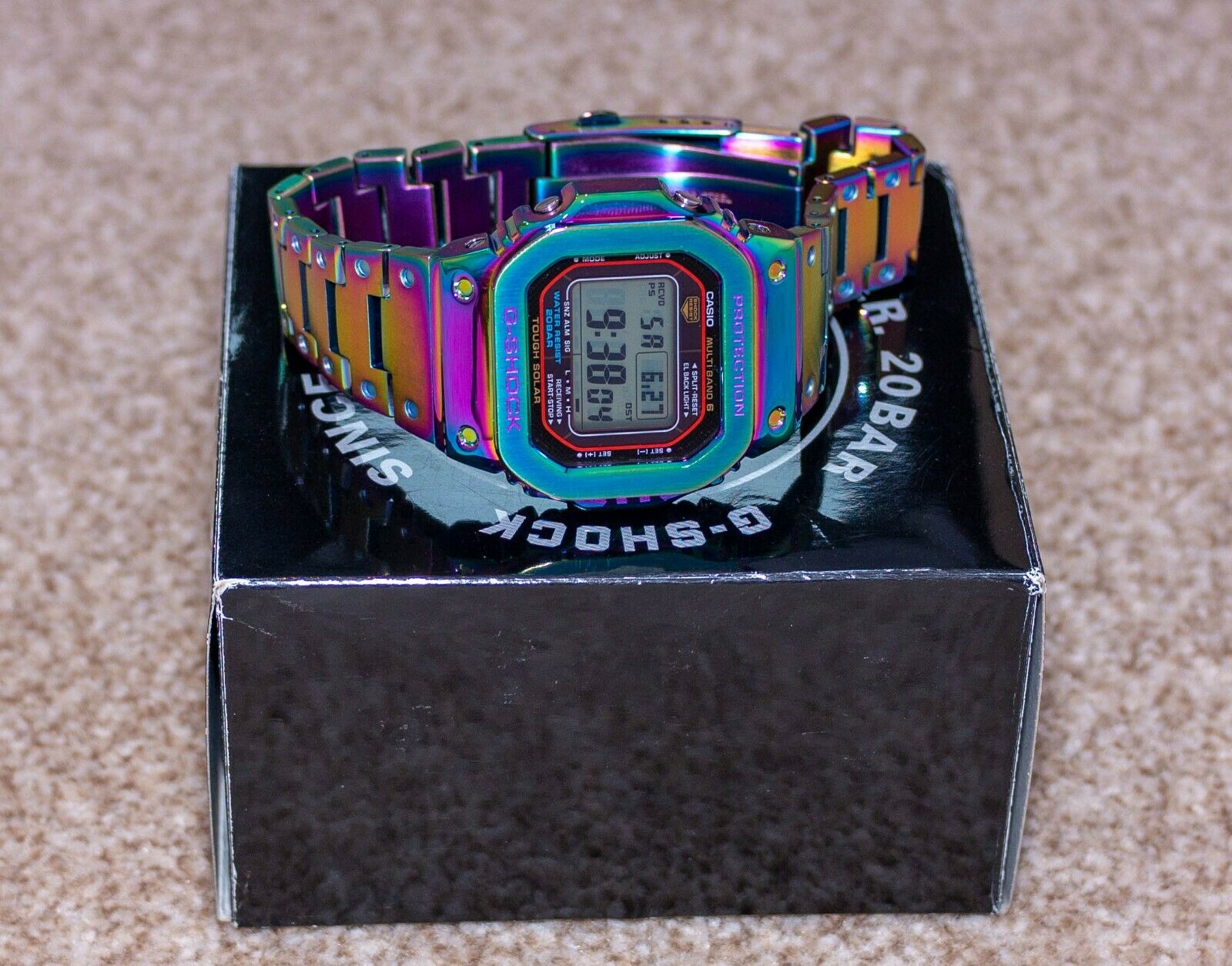 Casio G Shock Gw M5610 1er With Iridescent Full Metal Band And Bezel Watchcharts