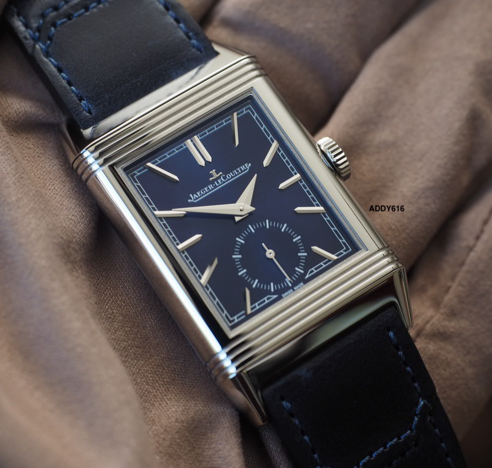 FS BNIB JLC Reverso Tribute Small Seconds Blue Dial Jaeger le