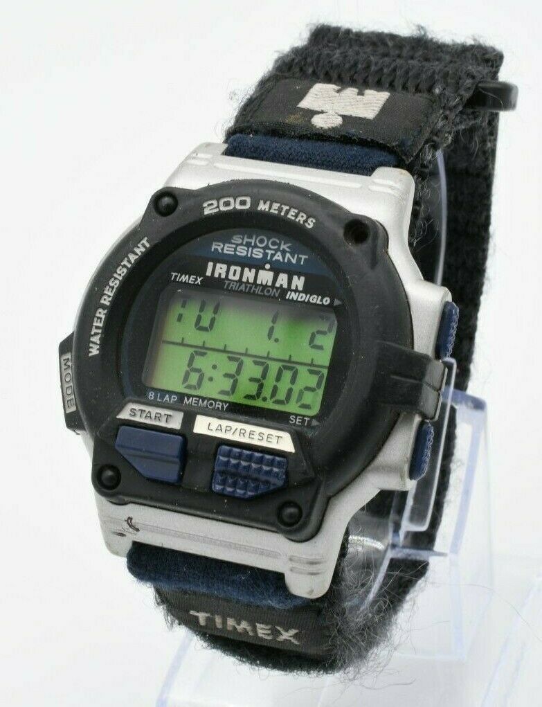 Vintage Men's Timex Watch Ironman Triathlon 8 Lap 200M Shock