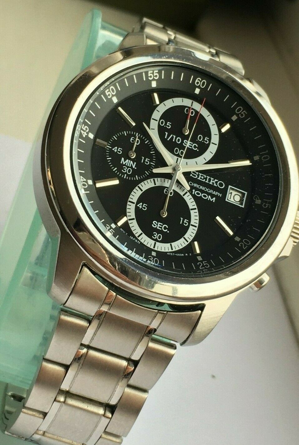 Seiko 4T57-00C0 Chronograph Watch With Stainless Steel Bracelet Wristwatch  | WatchCharts