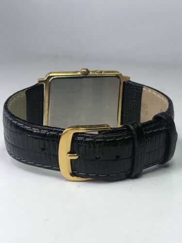Rare Vintage Seiko Men's Rectangular Moon Phase Quartz Watch