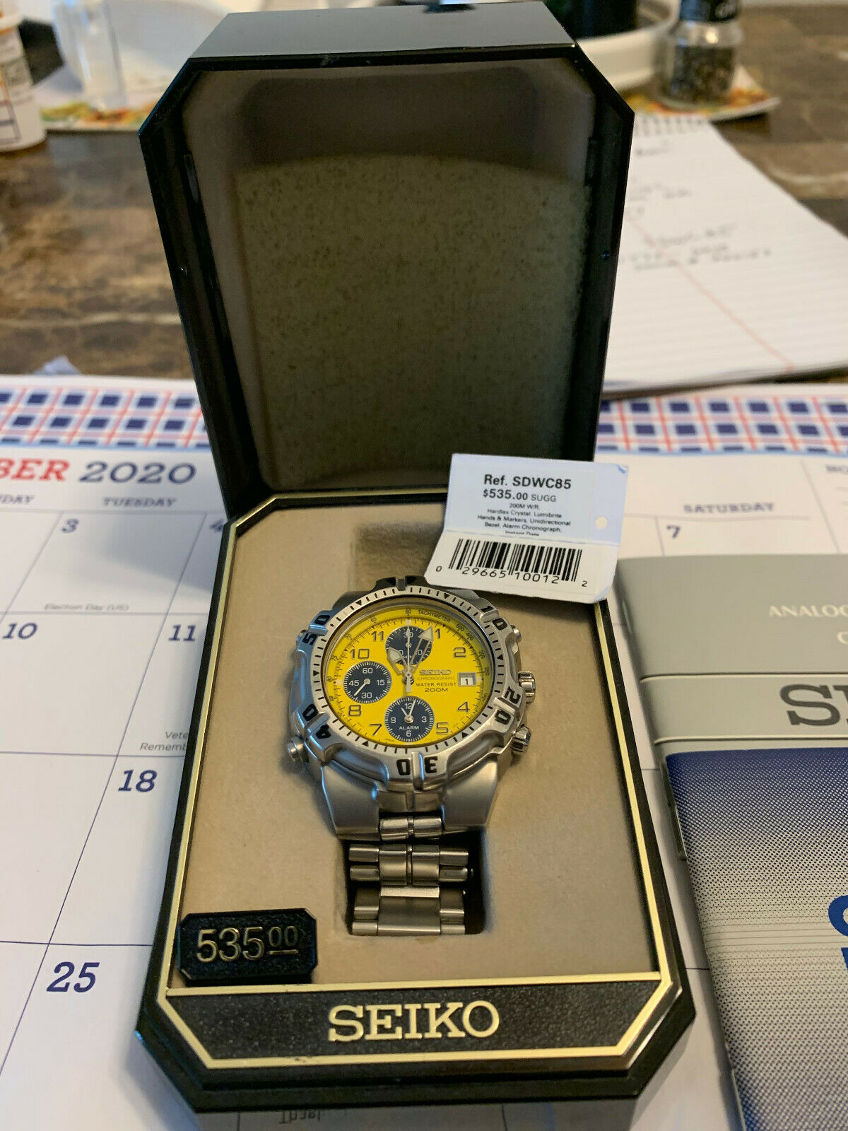 VINTAGE SEIKO SDWC85 ALARM CHRONOGRAPH ! 7t32 MOVEMENT