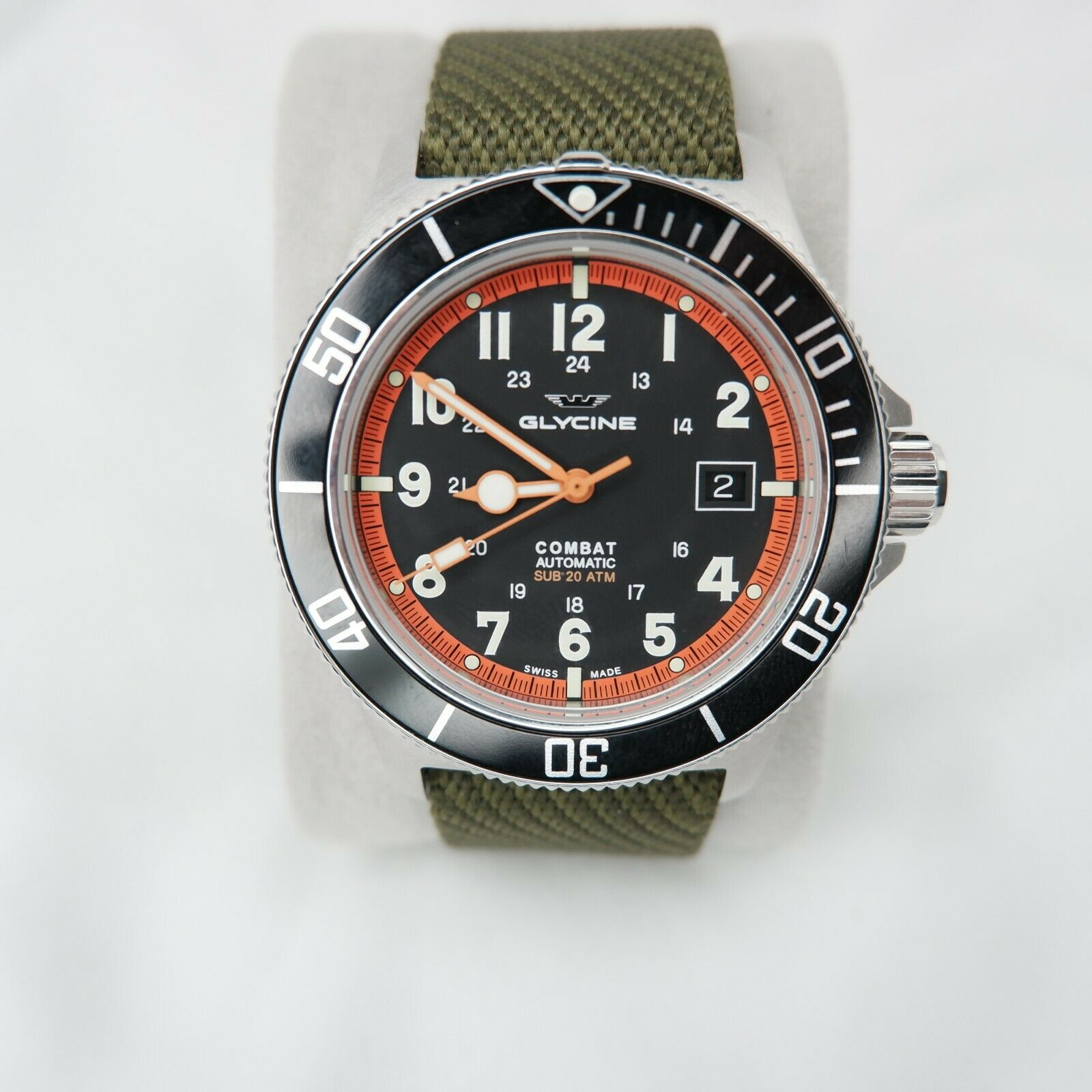 Glycine GL0088 Combat Sub Automatic 42mm Black Dial 3908.191at.n1