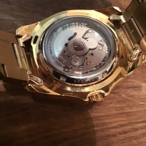 Seiko 5 SNZF22J1 7S36-03C0 “Sea Urchin” Gold Tone Automatic Divers 