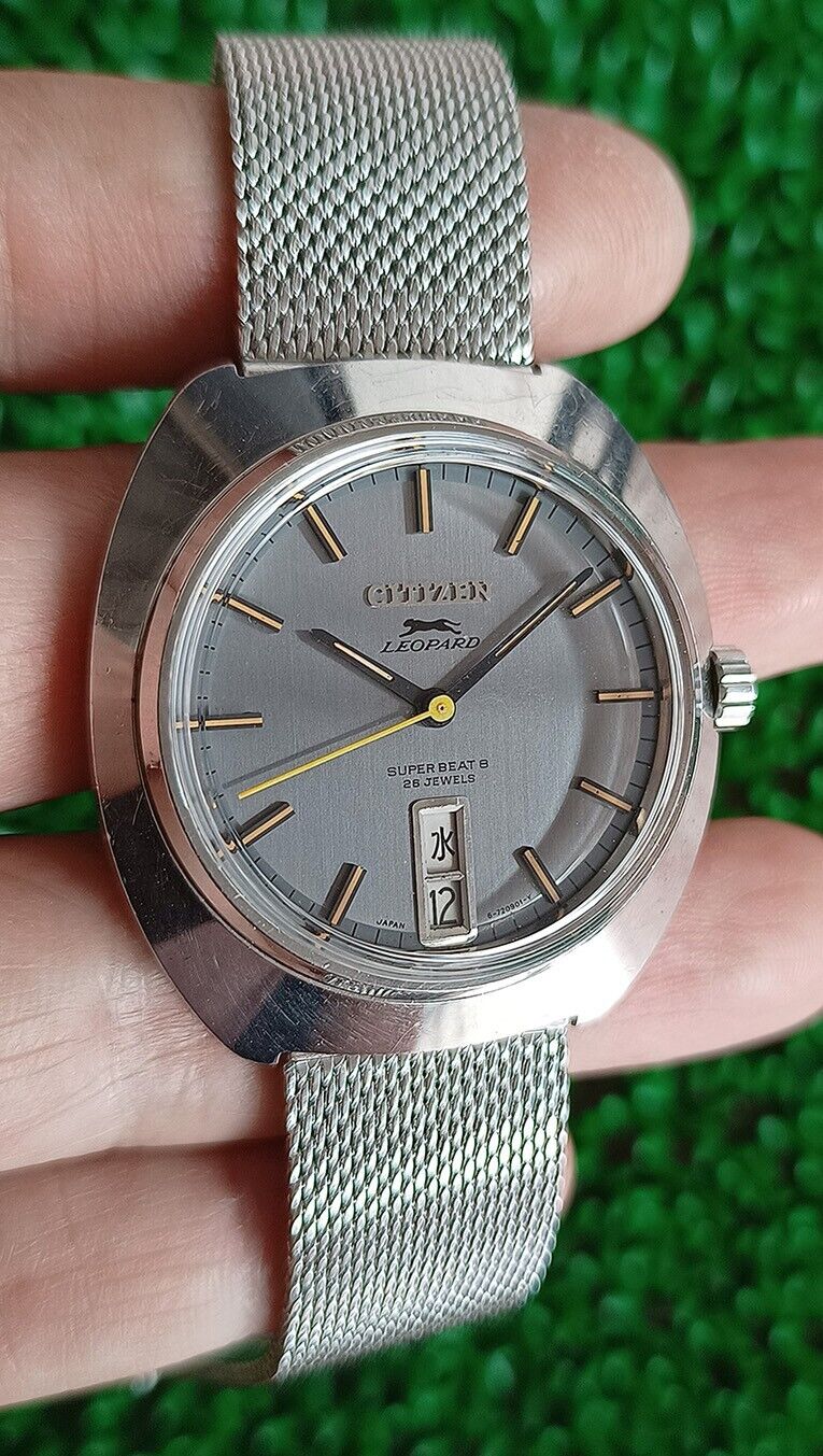 招*猫様 CITIZEN LEOPARD SUPER BEAT.8 4-7600 RARE VINTAGE CITIZEN LEOPARD SUPER BEAT8 ORIGINAL DIAL