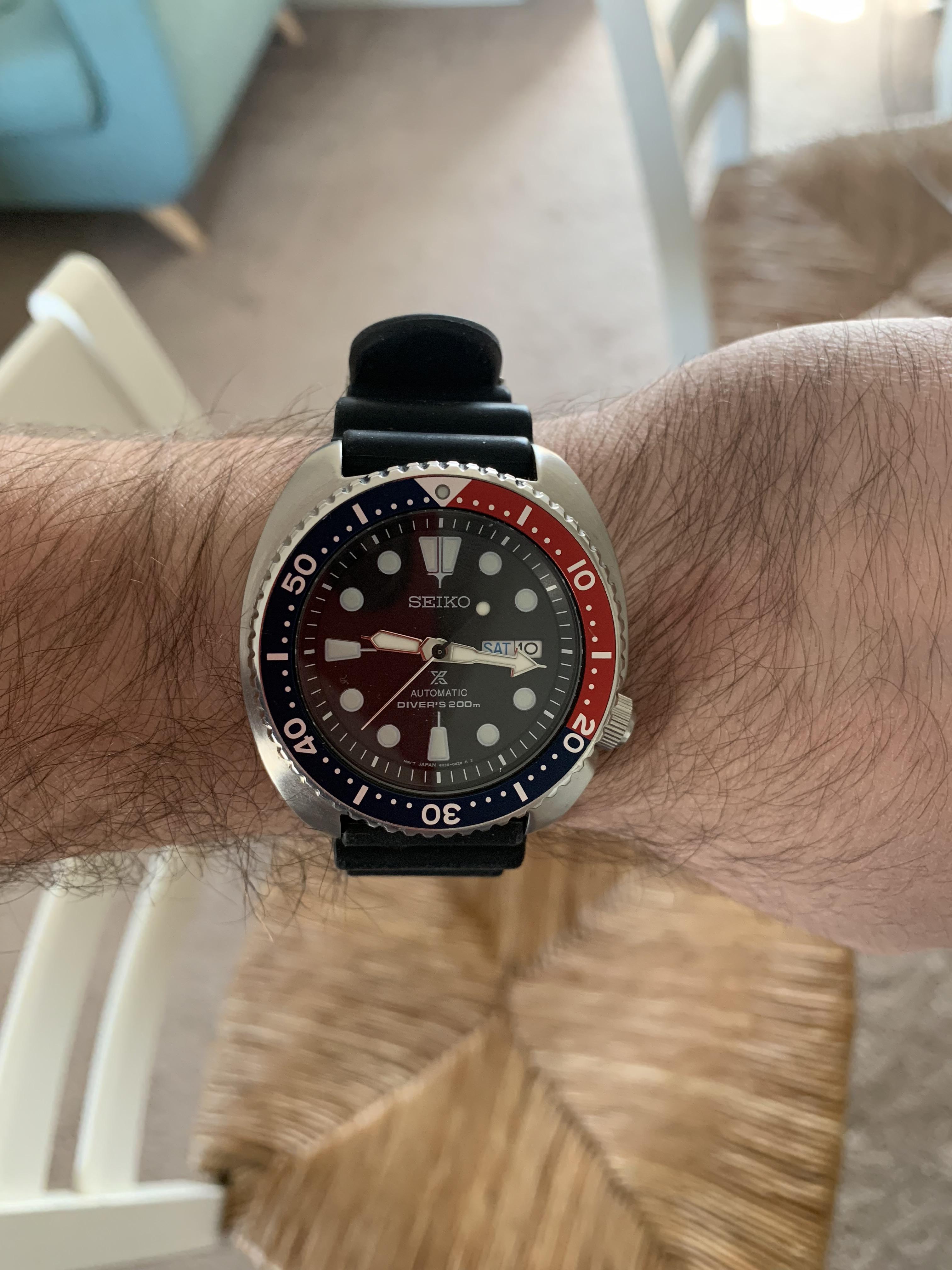 Seiko turtle shop pepsi bezel insert