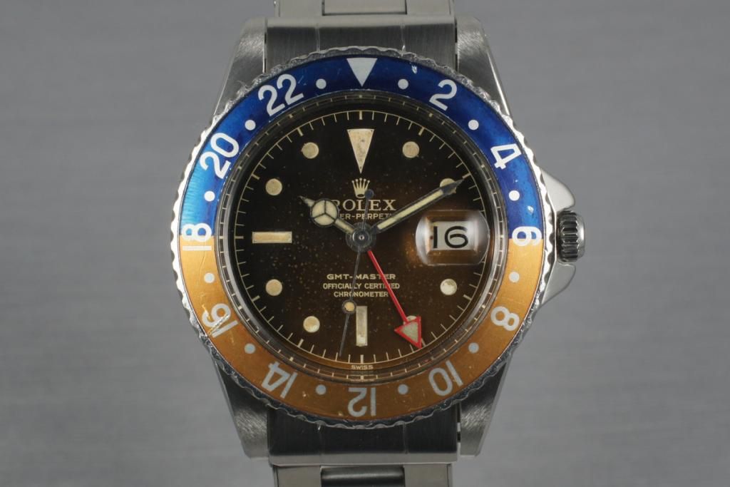 FS: 1960 Rolex GMT Ref: 1675 PCG OCC Gilt Chapter Ring Tropical