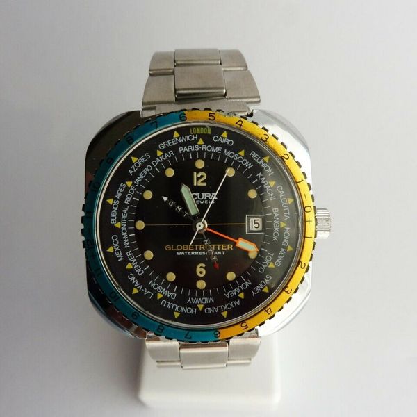 Sicura Globetrotter World Time GMT Vintage WatchCharts