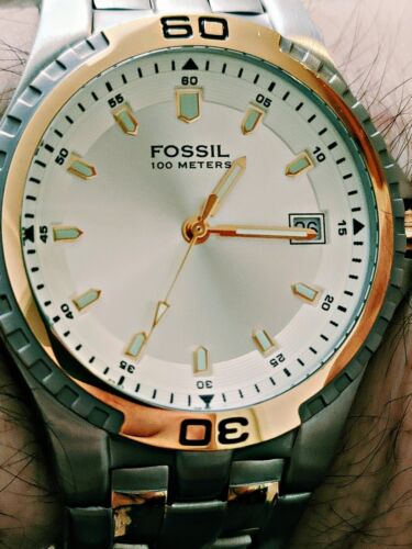 Mint Fossil AM 3886 Bicolor Stainless Steel 40mm in Full Set Men s Watch WatchCharts Marketplace