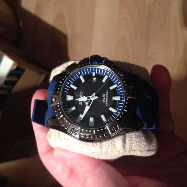 SNE283 Seiko solar diver, PVD, blue strap, absolutely new condition ...