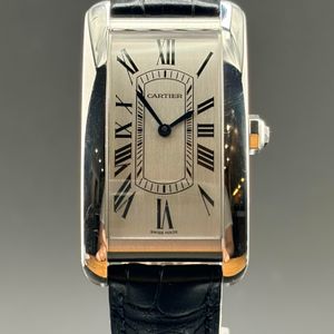 Fossil Womens Tank Watch 22mm Silver Tone Wide Leather Cuff  display picture 2