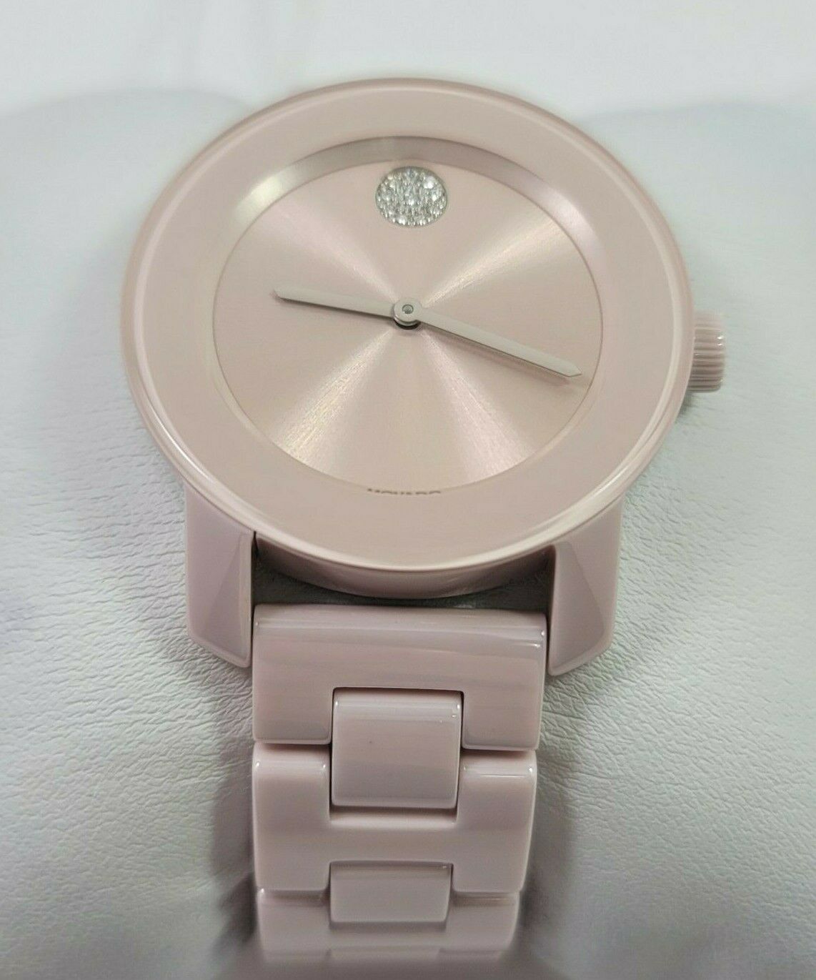 Movado Bold SWISS Quartz Crystal Accent Blush Pink Ceramic Ladies Watch 3600536 WatchCharts Marketplace