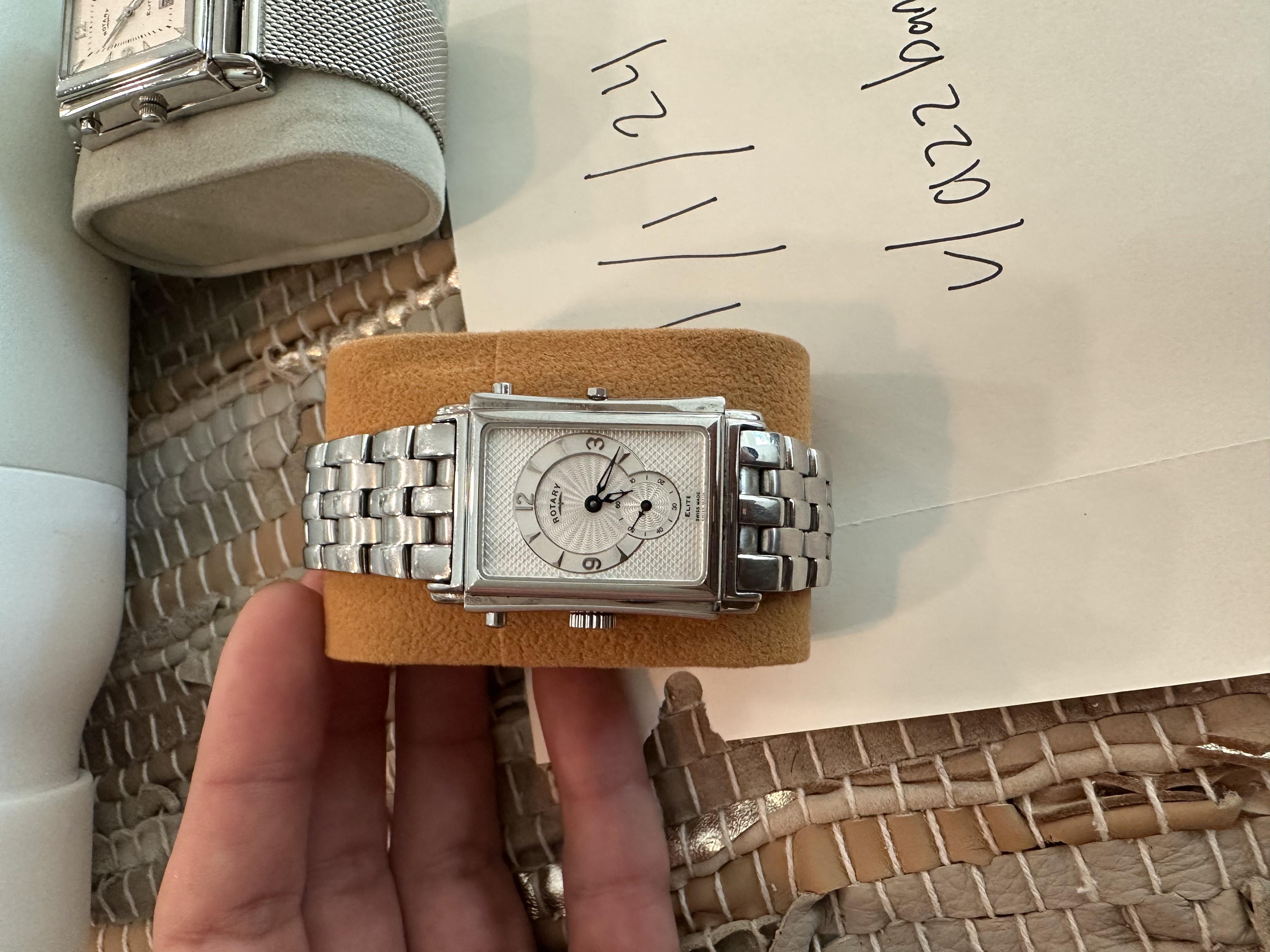 Rotary elite reverso discount watch