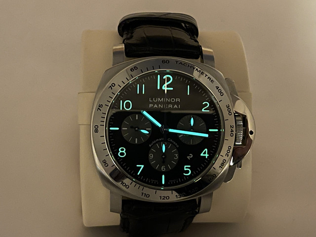 FS Rare Panerai PAM 162 F Serial Luminor Chrono 44mm Stainless