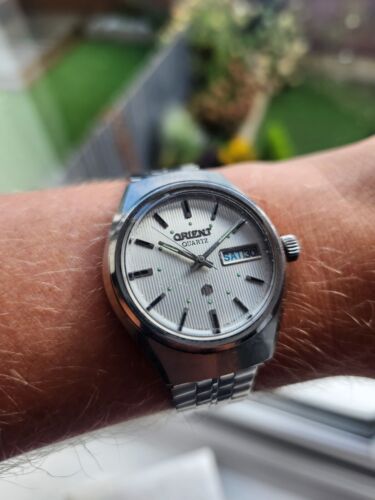 Vintage 1970's, SILVER, ORIENT QUARTZ, MENS WATCH, IT029118