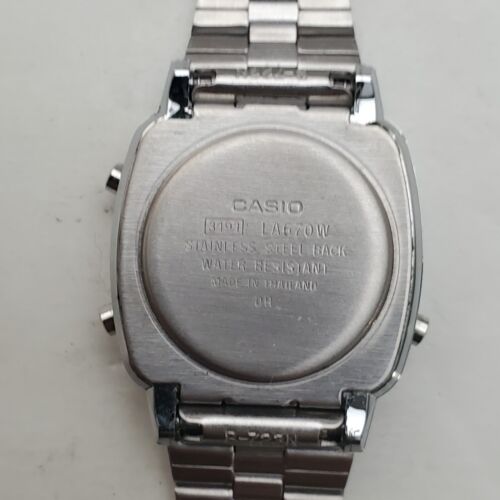 Casio LA670W Digital Watch Silver Tone Alarm Chronograph NEW BATTERY WatchCharts Marketplace