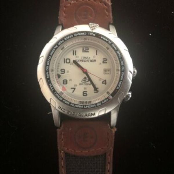 Vintage Timex Expedition Indiglo Alarm Date WR 50M Mens Watch works ...