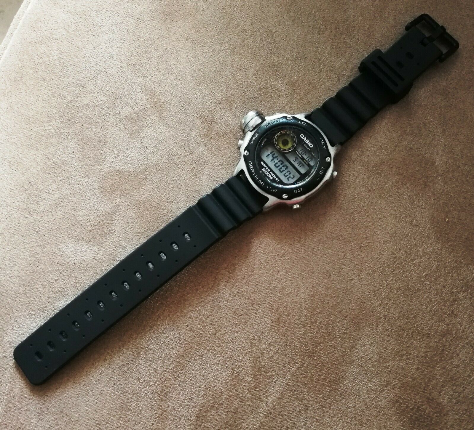 vintage casio dep-510 air divers depth meter log memory lcd