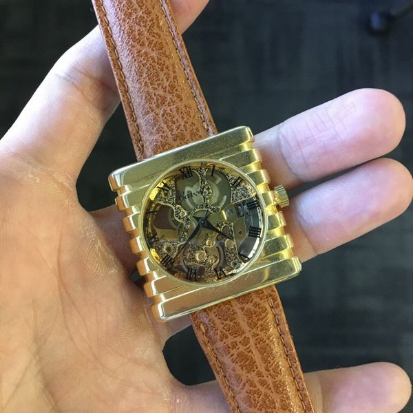 1970s rare vintage swiss Carvel gold skeleton watch | WatchCharts