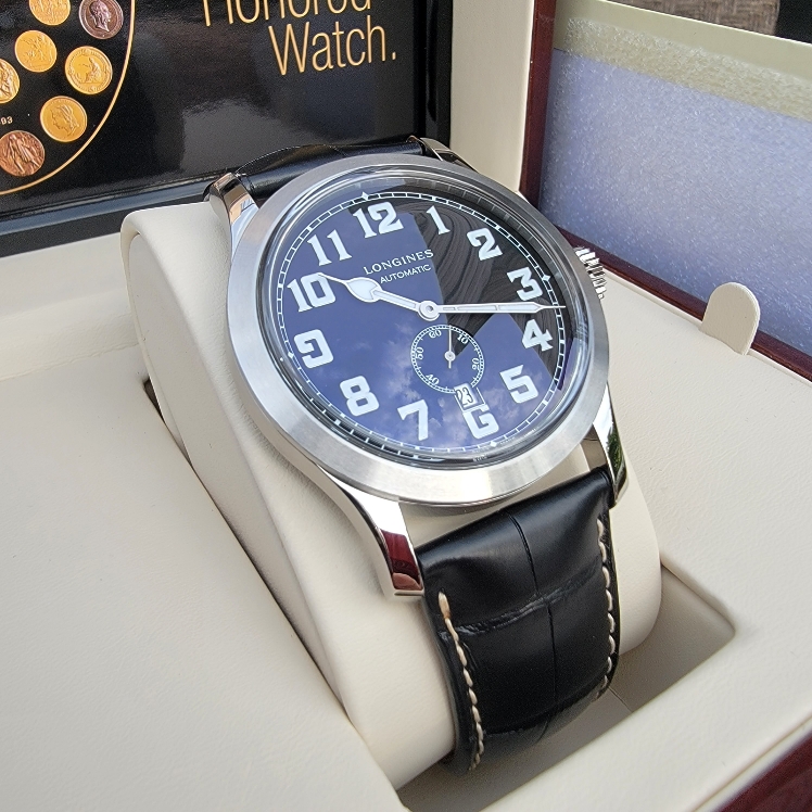 Fs new 2021 longines heritage military l2.811.4.53.0 black