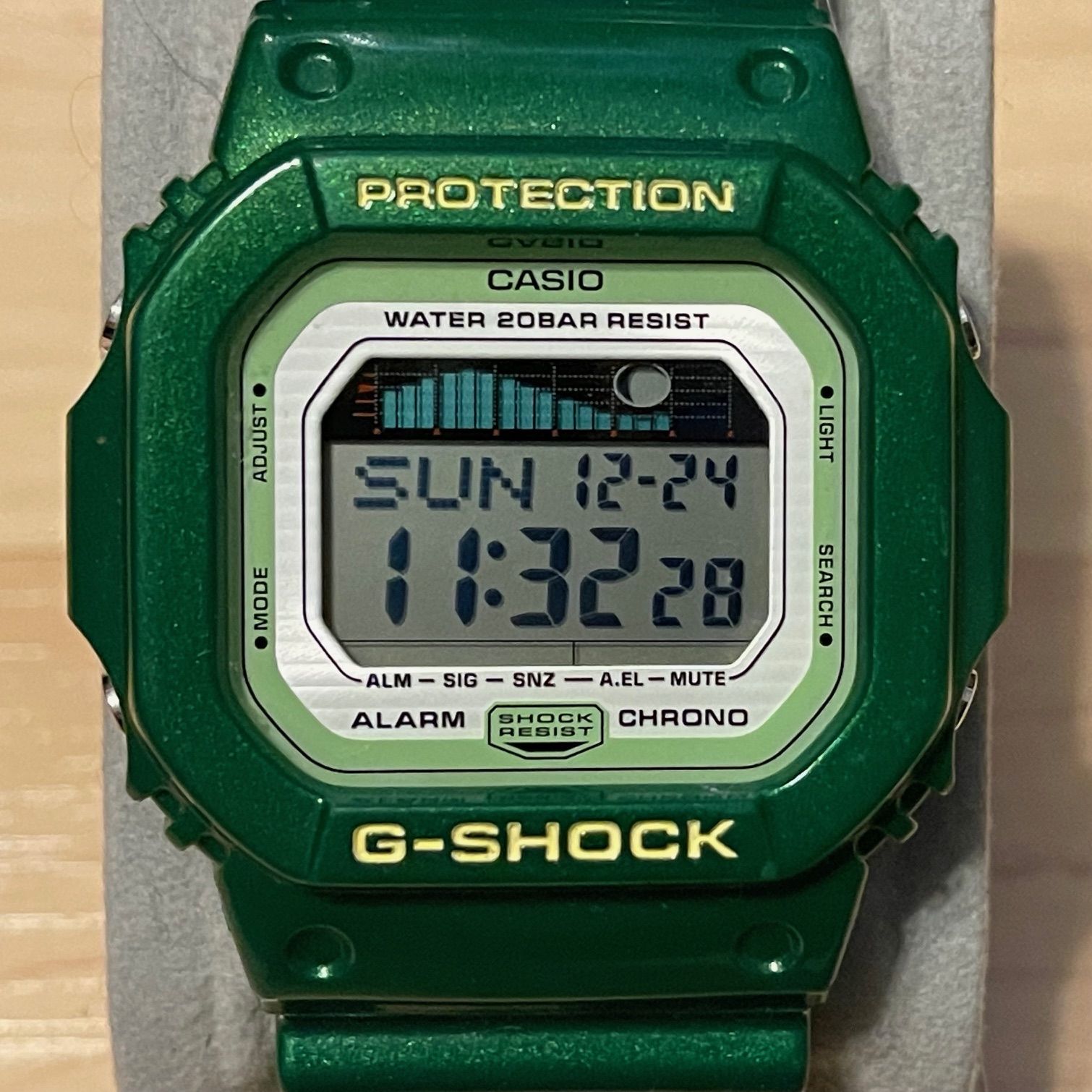 [WTS] Casio G-Shock GLX-5600A-3 G-Lide Square Green Tide & Moon Graph Surf  Digital Watch 5600 GLX-5600 | WatchCharts Marketplace