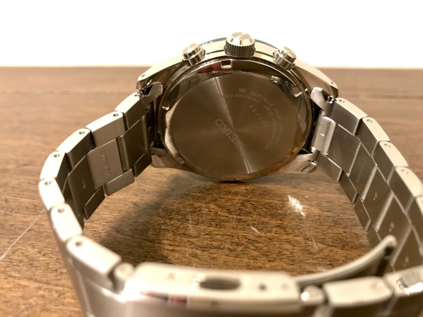 SEIKO Solar Chronograph Quartz Blue Dial 43mm Men's Watch